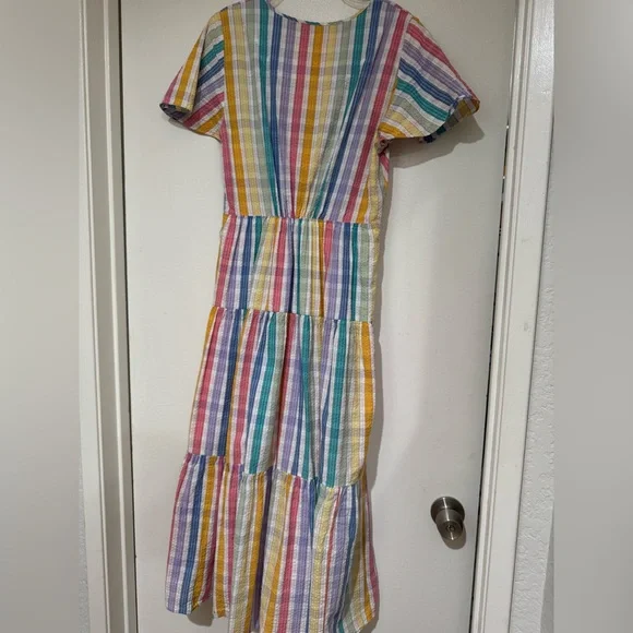 JCREW Multicolor Striped Wrap Dress EUC - Picture 4 of 4